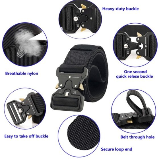 New 3-Pack Tactical Belt Military Heavy Duty Metal - Picture 5 of 7